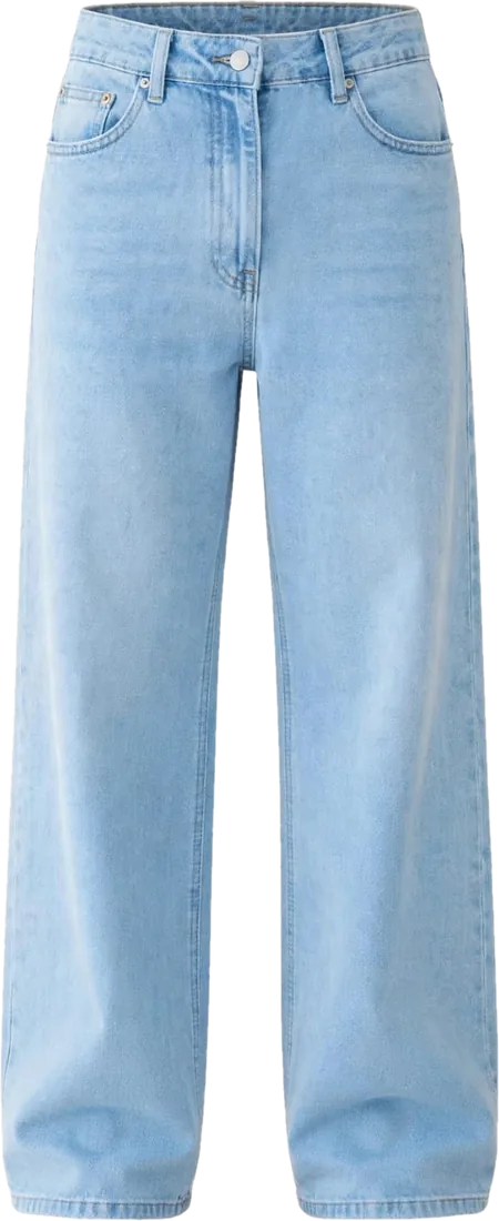Light-Wash Wide-Leg Jeans